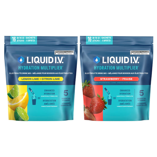 Liquid I.V. Bachelorette and Bachelor Pack (Lemon Lime & Strawberry Bundle)