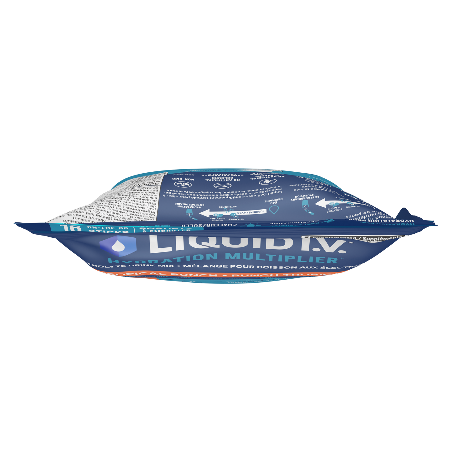 Liquid I.V. Hydration Multiplier, Tropical Punch - Hydration Powder Packets, Electrolyte Powder Drink Mix, 16 servings (Pack of 1)